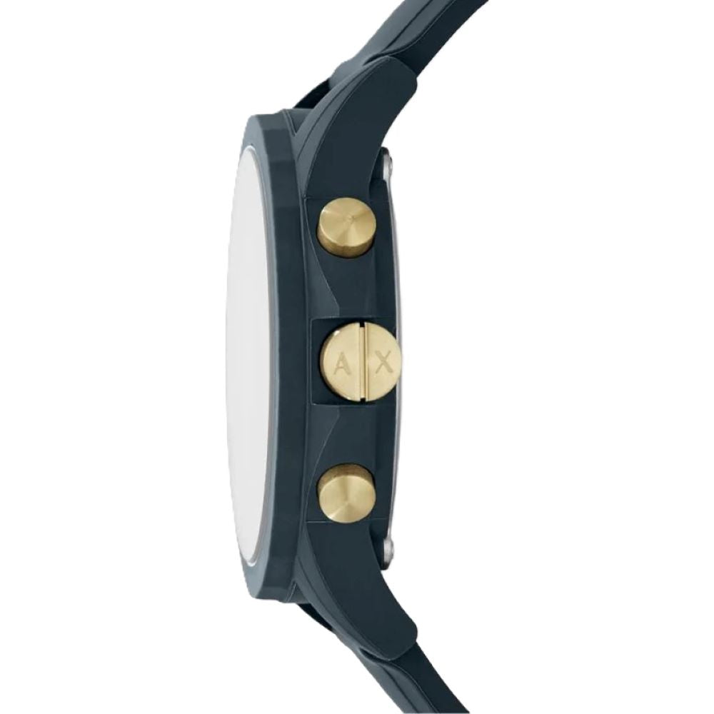 Armani Exchange Outerbanks Chronograph Blue Dial Blue Silicone Strap Watch For Men - AX1335 Buy Now By Armani Exchange