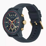 Armani Exchange Outerbanks Chronograph Blue Dial Blue Silicone Strap Watch For Men - AX1335 Buy Now By Armani Exchange