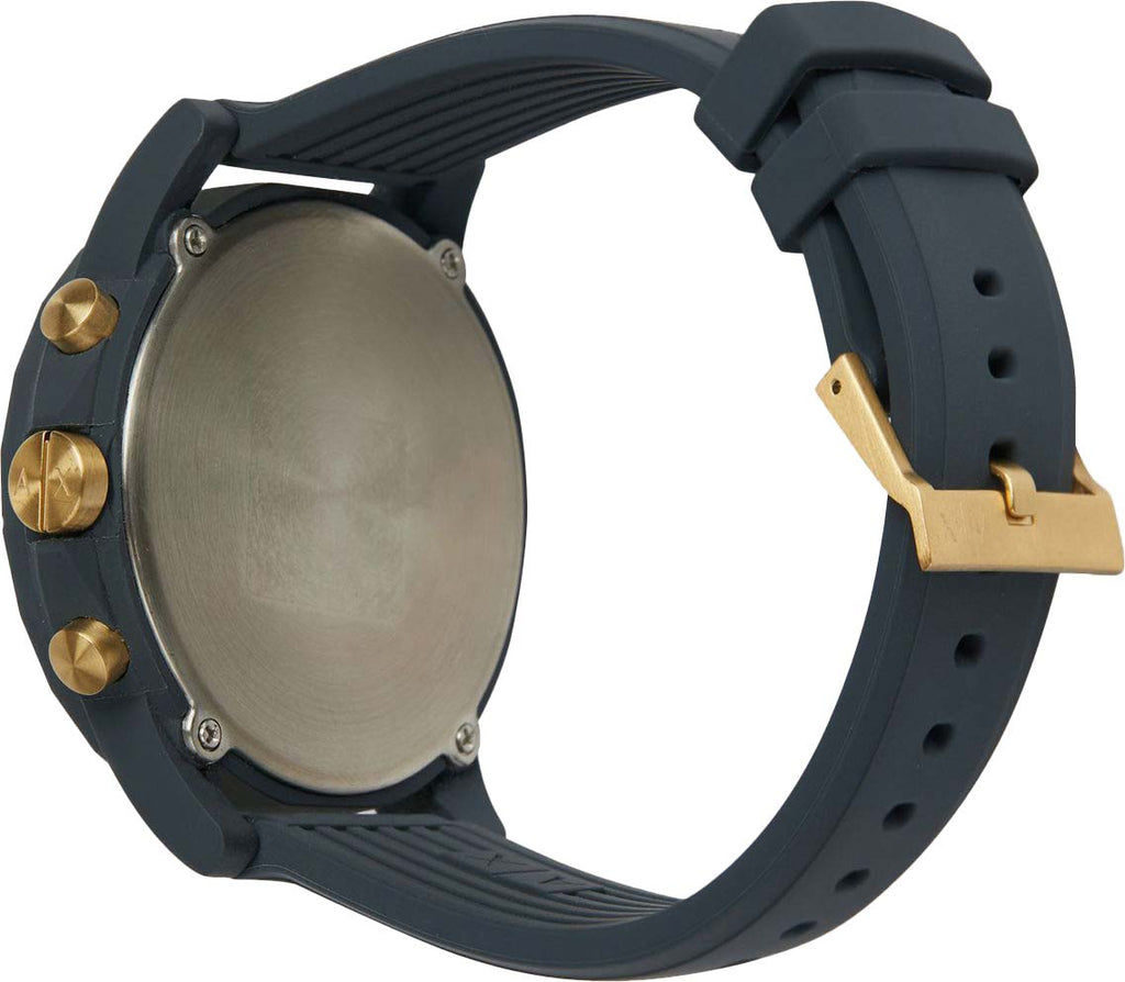 Armani Exchange Outerbanks Chronograph Blue Dial Blue Silicone Strap Watch For Men - AX1335 Buy Now By Armani Exchange