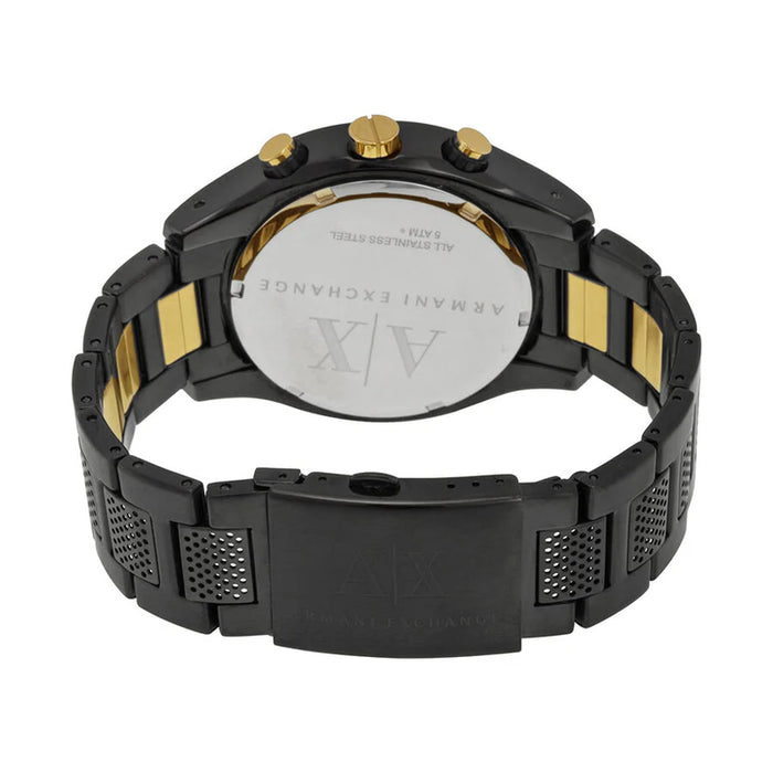 Armani Exchange Chronograph Black Dial Black Steel Strap Watch For Men - AX1604 Buy Now By Armani Exchange