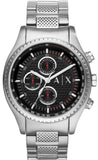 Armani Exchange The Driver Chronograph Black Dial Silver Steel Strap Watch For Men - AX1612 Buy Now By Armani Exchange