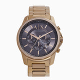 Armani Exchange Banks Chronograph Black Dial Gold Steel Strap Watch For Men - AX1721 Buy Now By Armani Exchange