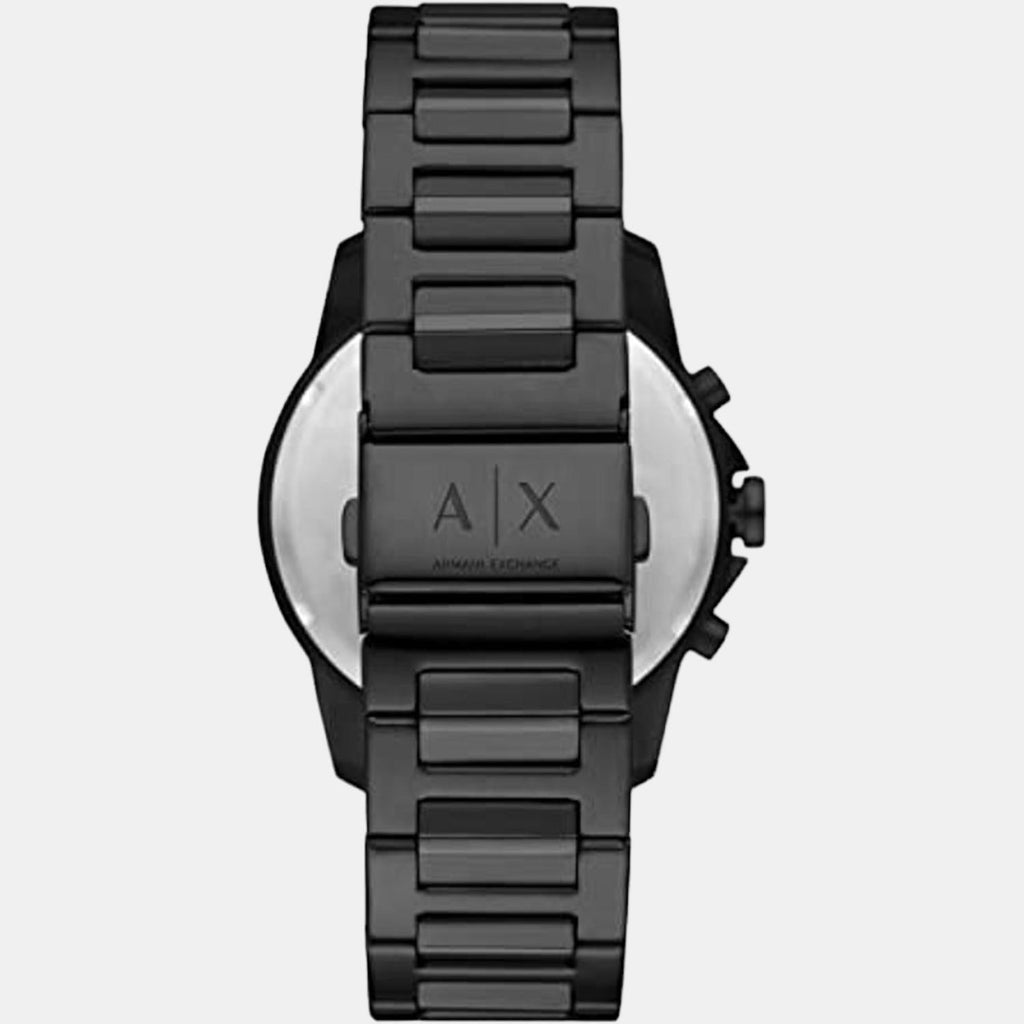 Armani Exchange Banks Chronograph Black Dial Black Steel Strap Watch For Men - AX1722 Buy Now By Armani Exchange