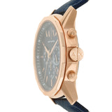 Armani Exchange Banks Chronograph Blue Dial Blue Leather Strap Watch For Men - AX1723 Buy Now By Armani Exchange