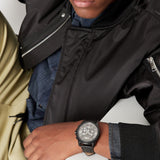 Armani Exchange Banks Chronograph Black Dial Black Leather Strap Watch For Men - AX1724 Buy Now By Armani Exchange