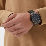 Armani Exchange Banks Chronograph Blue Dial Grey Steel Strap Watch For Men - AX1731 Buy Now By Armani Exchange