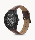 Emporio Armani Chronograph Black Dial Brown Leather Strap Watch For Men - AR11078 Buy Now By Emporio Armani