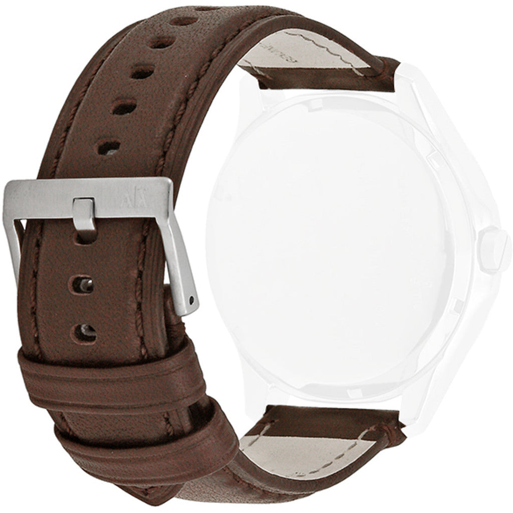 Armani Exchange Whitman Silver Dial Brown Leather Strap Watch For Men - AX2100 Buy Now By Armani Exchange