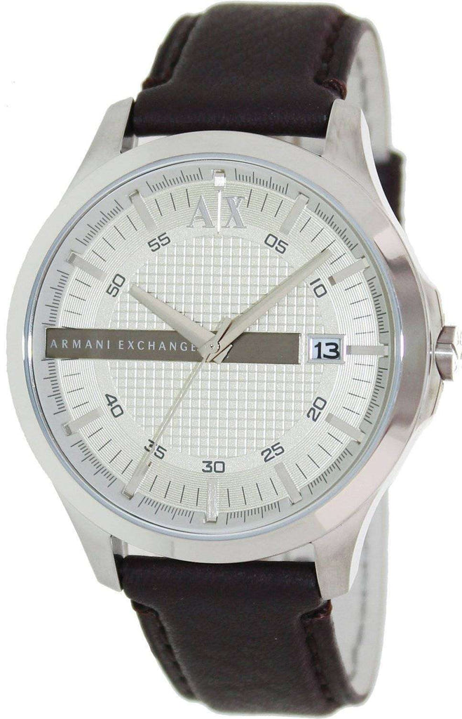 Armani Exchange Whitman Silver Dial Brown Leather Strap Watch For Men - AX2100 Buy Now By Armani Exchange