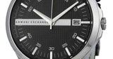 Armani Exchange Hampton Chronograph Black Dial Black Leather Strap Watch For Men - AX2101 Buy Now By Armani Exchange