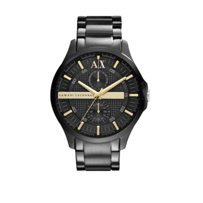 Armani Exchange Hampton Chronograph Black Dial Black Steel Strap Watch For Men - AX2121 Buy Now By Armani Exchange