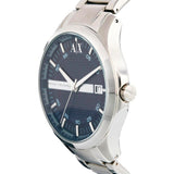 Armani Exchange Hampton Chronograph Blue Dial Silver Steel Strap Watch For Men - AX2132 Buy Now By Armani Exchange