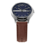 Armani Exchange Hampton Chronograph Blue Dial Brown Leather Strap Watch For Men - AX2133 Buy Now By Armani Exchange