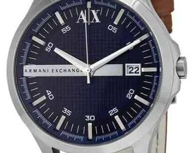 Armani Exchange Hampton Chronograph Blue Dial Brown Leather Strap Watch For Men - AX2133 Buy Now By Armani Exchange