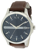 Armani Exchange Hampton Chronograph Blue Dial Brown Leather Strap Watch For Men - AX2133 Buy Now By Armani Exchange