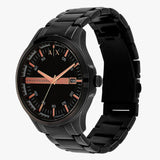 Armani Exchange Hampton Chronograph Black Dial Black Steel Strap Watch For Men - AX2150 Buy Now By Armani Exchange