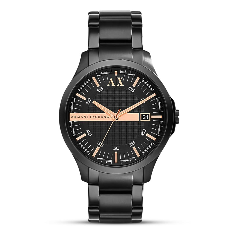 Armani Exchange Hampton Chronograph Black Dial Black Steel Strap Watch For Men - AX2150 Buy Now By Armani Exchange
