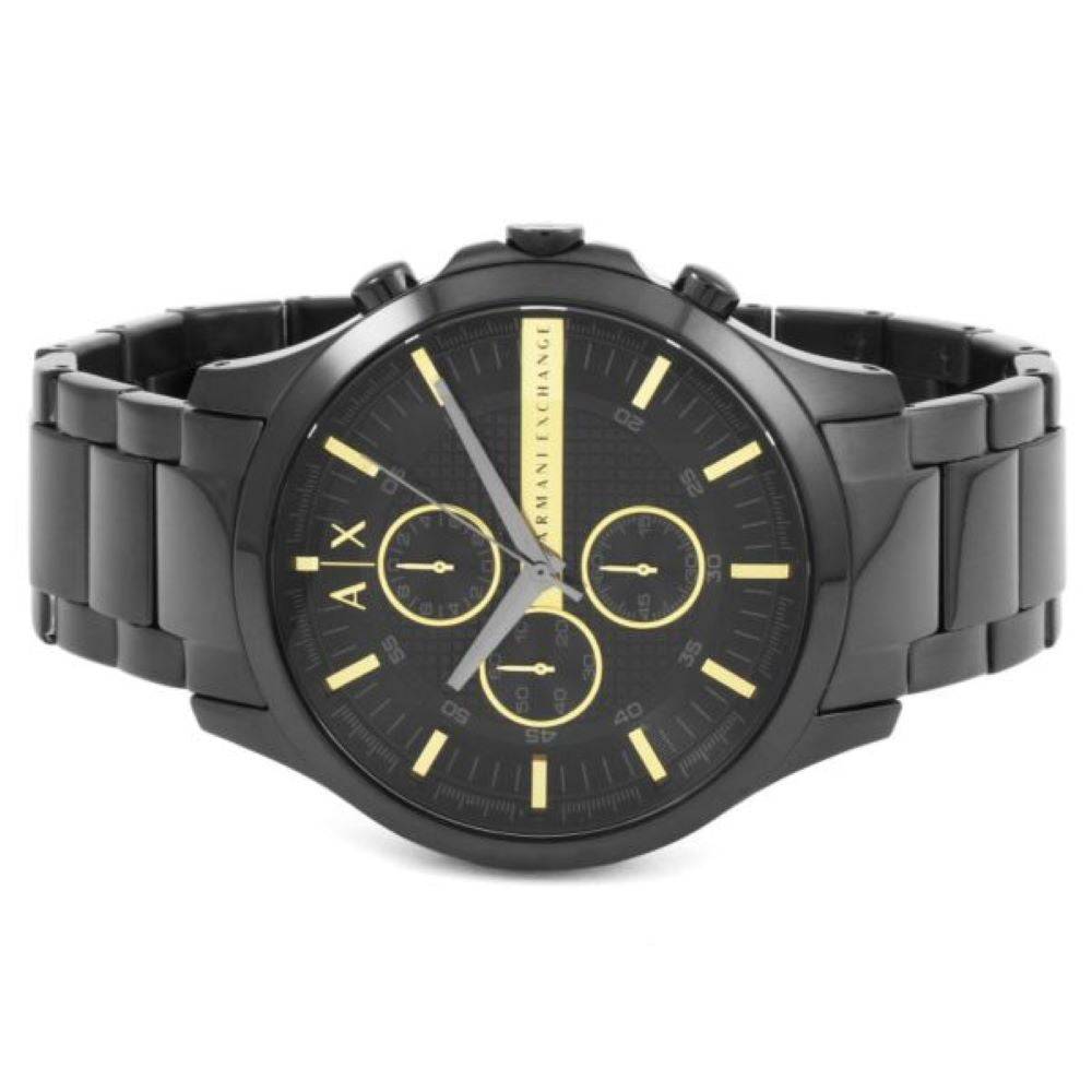 Armani Exchange Hampton Chronograph Black Dial Black Steel Strap Watch For Men - AX2164 Buy Now By Armani Exchange