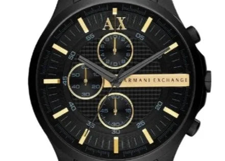 Armani Exchange Hampton Chronograph Black Dial Black Steel Strap Watch For Men - AX2164 Buy Now By Armani Exchange