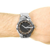 Armani Exchange Hampton Chronograph Skeleton Black Dial Silver Steel Strap Watch For Men - AX2199 Buy Now By Armani Exchange