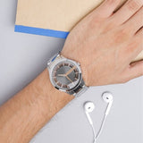 Armani Exchange Hampton Chronograph Skeleton Black Dial Silver Steel Strap Watch For Men - AX2199 Buy Now By Armani Exchange