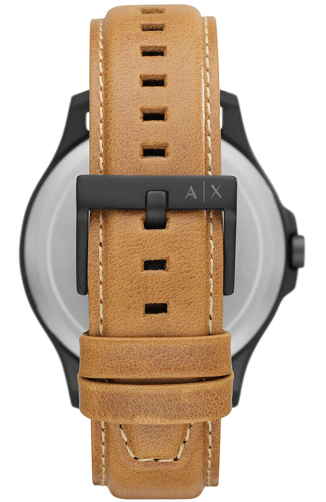 Armani Exchange Hampton Chronograph Green Dial Brown Leather Strap Watch For Men - AX2412 Buy Now By Armani Exchange