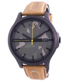 Armani Exchange Hampton Chronograph Green Dial Brown Leather Strap Watch For Men - AX2412 Buy Now By Armani Exchange