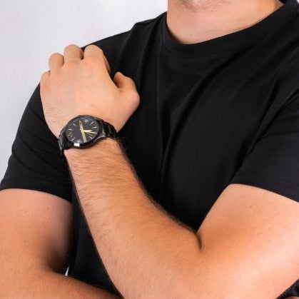 Armani Exchange Hampton Chronograph Black Dial Black Steel Strap Watch For Men - AX2413 Buy Now By Armani Exchange