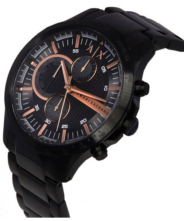 Armani Exchange Chronograph Black Dial Black Steel Strap Watch For Men - AX2429 Buy Now By Armani Exchange