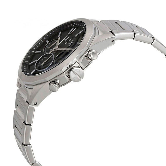 Armani Exchange Drexler Chronograph Black Dial Silver Steel Strap Watch for Men - AX2600 Buy Now By Armani Exchange