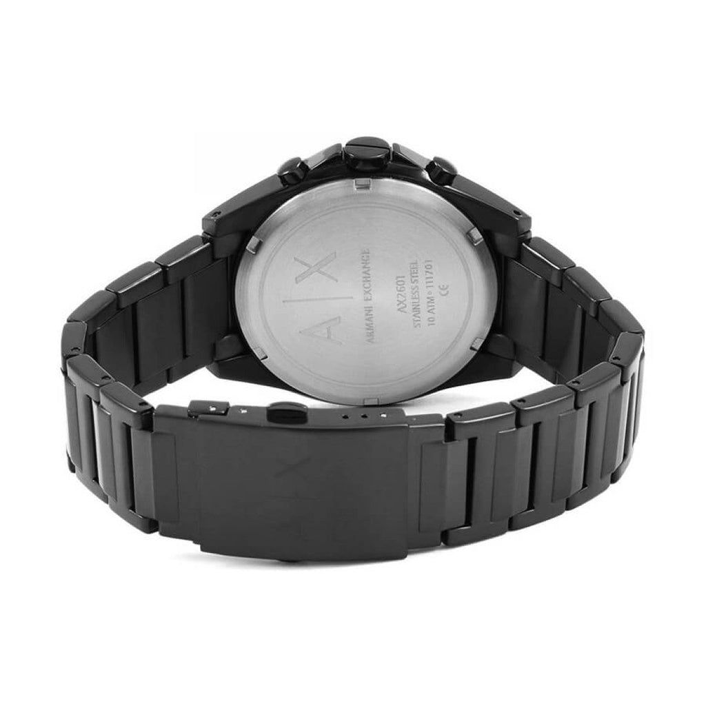 Armani Exchange Drexler Chronograph Black Dial Black Steel Strap Watch For Men - AX2601 Buy Now By Armani Exchange