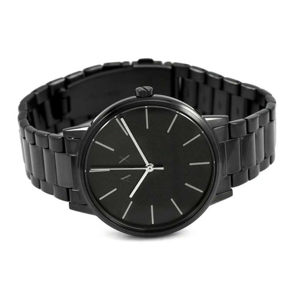 Armani Exchange Cayde Analog Black Dial Black Steel Strap Watch For Men - AX2701 Buy Now By Armani Exchange