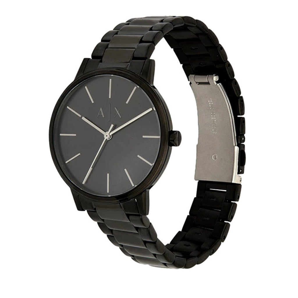 Armani Exchange Cayde Analog Black Dial Black Steel Strap Watch For Men - AX2701 Buy Now By Armani Exchange