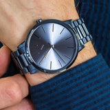 Armani Exchange Cayde Analog Blue Dial Blue Steel Strap Watch For Men - AX2702 Buy Now By Armani Exchange