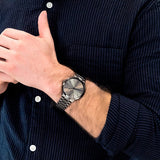 Armani Exchange Cayde Analog Grey Dial Grey Steel Strap Watch For Men - AX2722 Buy Now By Armani Exchange