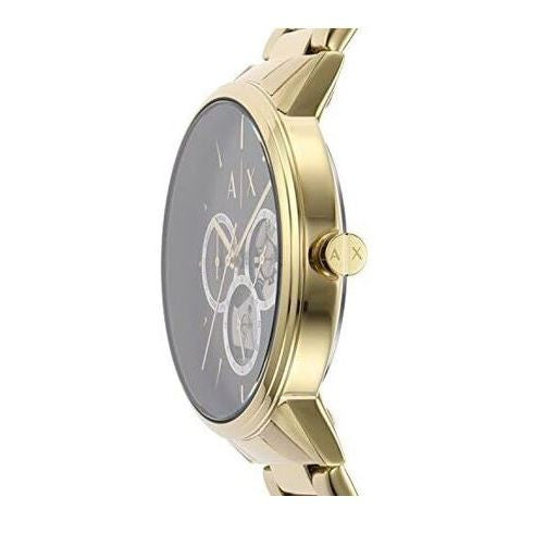 Armani Exchange Cayde Chronograph Black Dial Gold Steel Strap Watch for Men - AX2747 Buy Now By Armani Exchange