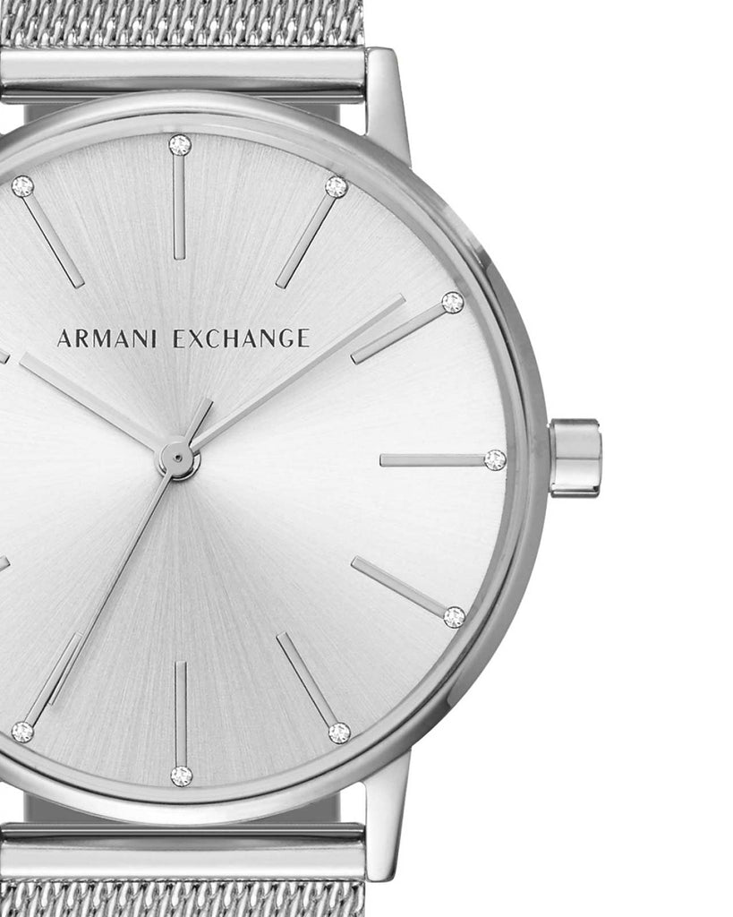 Armani Exchange Lola Analog Silver Dial Silver Mesh Strap Watch For Women - AX5535 Buy Now By Armani Exchange