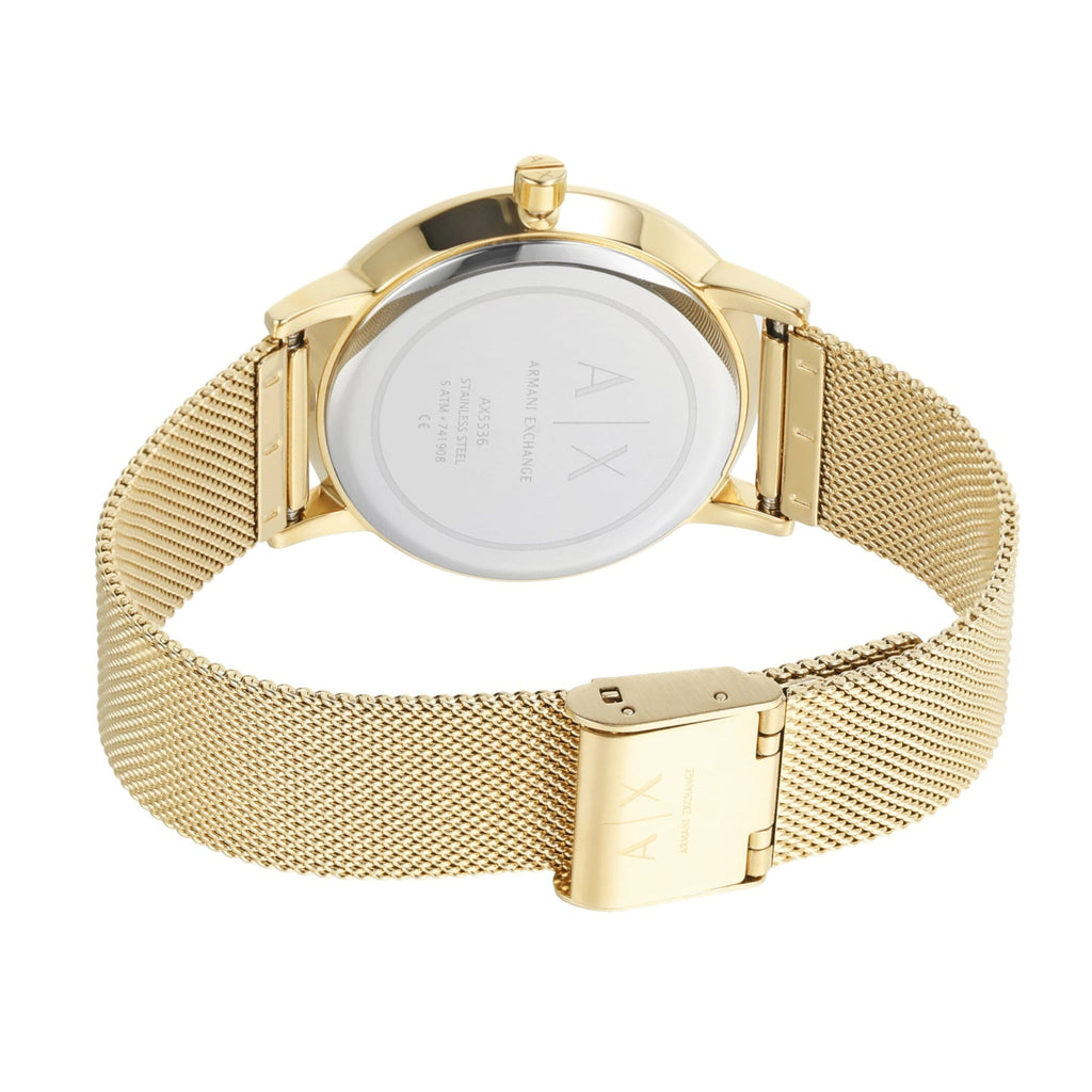 Armani Exchange Lola Analog Gold Dial Gold Mesh Strap Watch For Women - AX5536 Buy Now By Armani Exchange