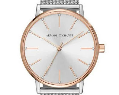 Armani Exchange Lola Analog White Dial Silver Mesh Strap Watch For Women - AX5537 Buy Now By Armani Exchange