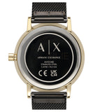 Armani Exchange Lola Three Hand Black Dial Black Mesh Strap Watch For Women - AX5548 Buy Now By Armani Exchange