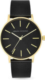 Armani Exchange Lola Three Hand Black Dial Black Mesh Strap Watch For Women - AX5548 Buy Now By Armani Exchange
