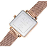 Armani Exchange Lola Quartz Silver Dial Rose Gold Mesh Strap Watch For Women - AX5802 Buy Now By Armani Exchange