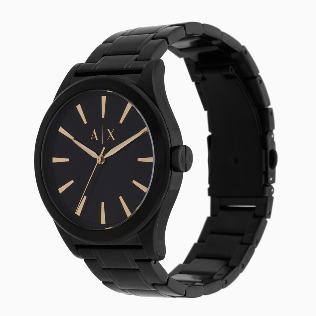 Armani Exchange Nico Analog Black Dial Black Steel Strap Watch For Men - AX7102 Buy Now By Armani Exchange