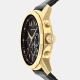 Armani Exchange Outerbanks Chronograph Black Dial Black Leather Strap Watch For Men - AX7133 Buy Now By Armani Exchange