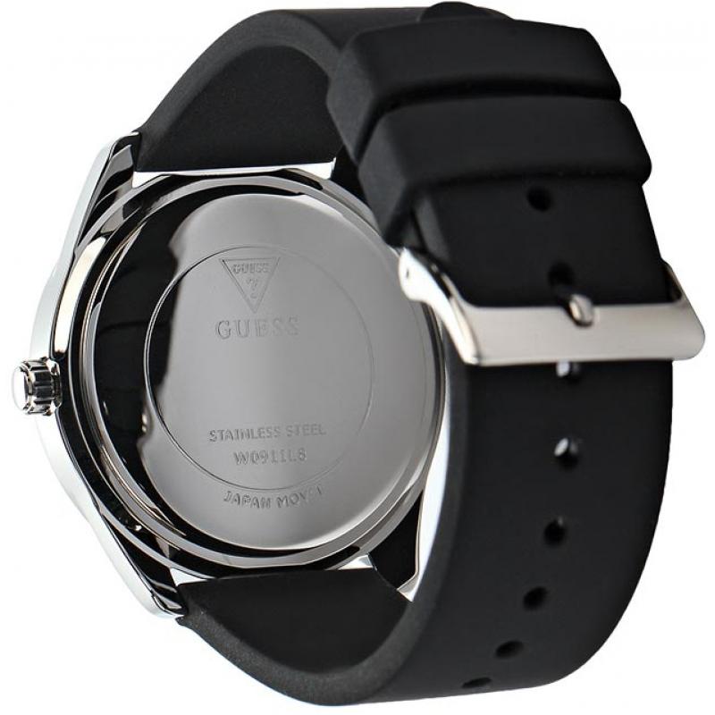Guess G-Twist Quartz Black Dial Black Silicone Strap Watch For Men - W0911L8 Buy Now By Guess