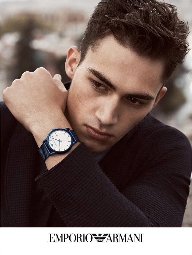 Emporio Armani Luigi Quartz White Dial Blue Mesh Bracelet Watch For Men - AR11025 Buy Now By Emporio Armani