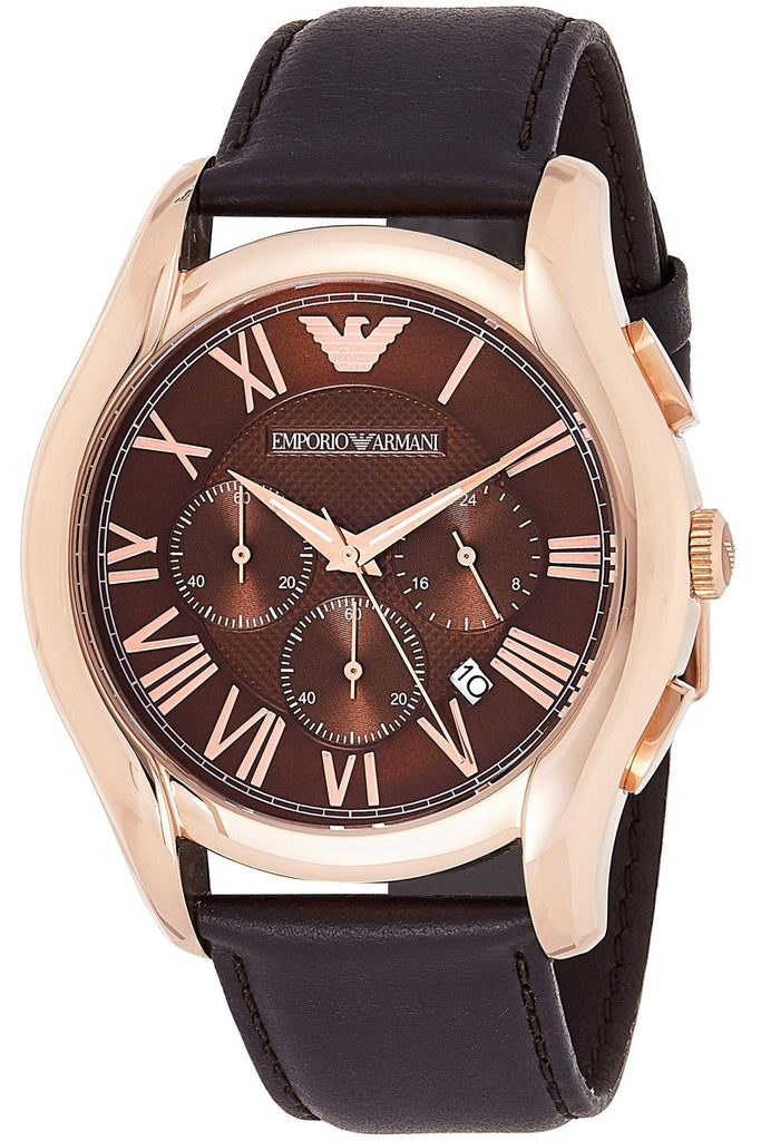 Emporio Armani Chronograph Brown Dial Brown Leather Strap Watch For Men - AR1701 Buy Now By Emporio Armani