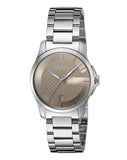 Gucci G Timeless Brown Dial Silver Steel Strap Watch For Women - YA126526 Buy Now By Gucci