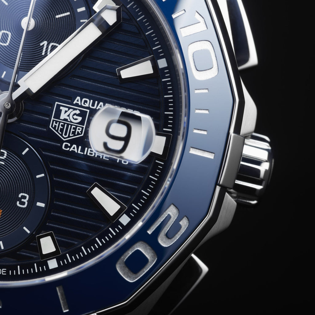 Tag Heuer Aquaracer Calibre 16 43mm Blue Dial Silver Steel Strap Watch for Men - CAY211B.BA0927 Buy Now By Tag Heuer