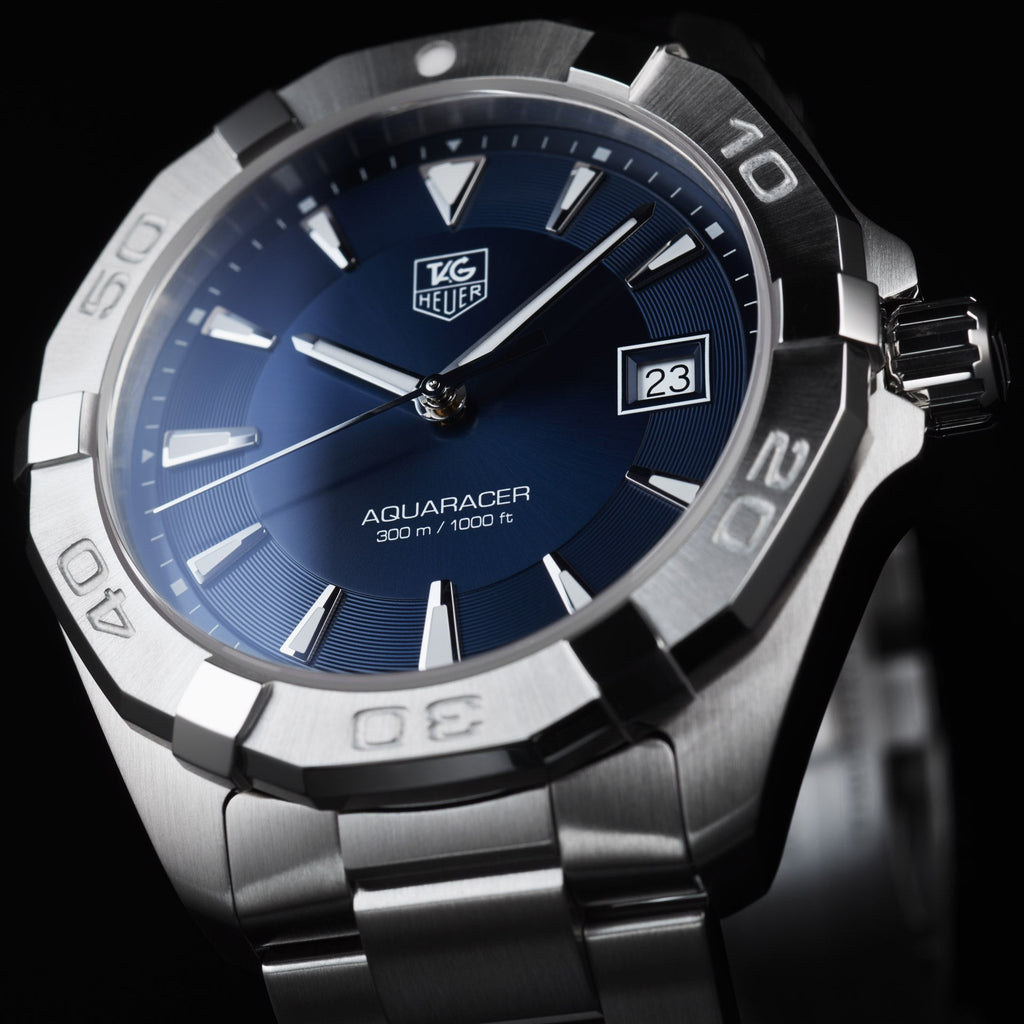 Tag Heuer Aquaracer Quartz Blue Dial Silver Steel Strap Watch for Men - WAY1112.BA0928 Buy Now By Tag Heuer